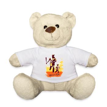Baseball Fête des Pères Idée cadeau de la fête des mères - Nounours - blanc - Devant