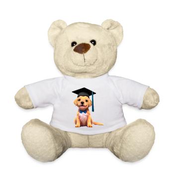 Études: Chiens, Bachelor, Labrador, Certificat de fin d’études - Nounours - blanc - Devant