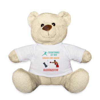Tischtennis ist wie Schach und Boxen gleichzeitig - Teddy - Weiß - Vorne