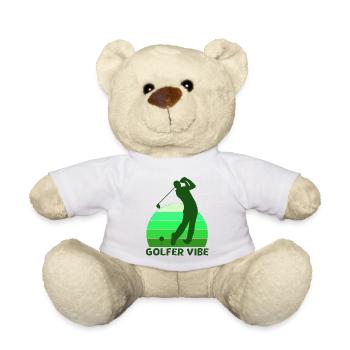 Golf, Golfer, Golfer Vibe - Teddy - Weiß - Vorne