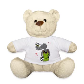 Frauenfußball, Fußball, Girl - Teddy - Weiß - Vorne