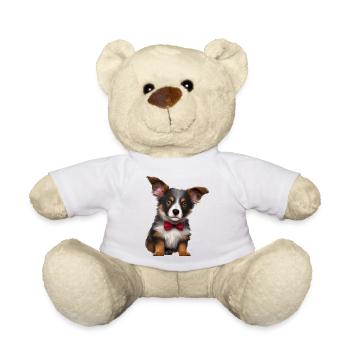 Propriétaire de chien chiot berger australien - Nounours - blanc - Devant