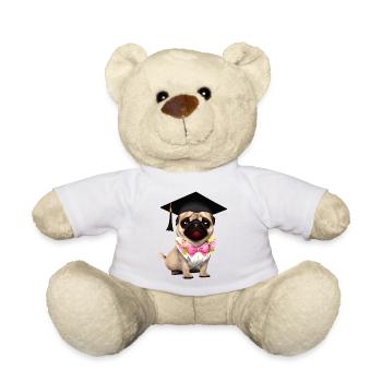 Bachelor Bulldog Study Dogs Graduation - Nounours - blanc - Devant