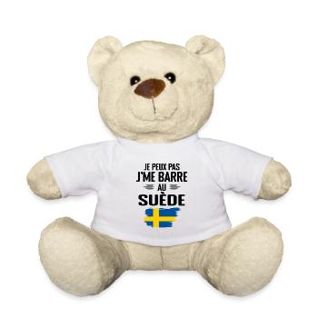 Je Peux Pas J'me Barre Au Suède - Nounours - blanc - Devant