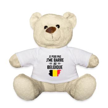 Je Peux Pas J'me Barre Au Belgique - Nounours - blanc - Devant