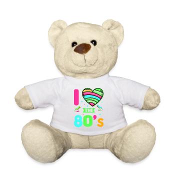 80er Jahre Retro KostümMottoparty Kostüm 90s Party - Teddy - Weiß - Vorne