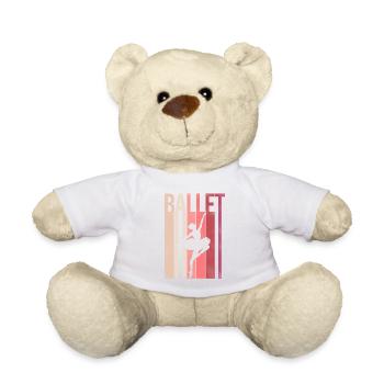 Ballet Dancer Dance Girl Ballerina - Teddy Bear - white - Front