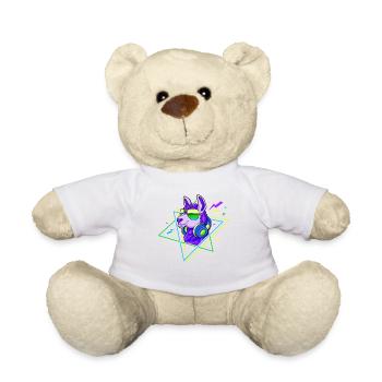 Lama Alpaka 80er Jahre Retro Kostüm 90er Party - Teddy - Weiß - Vorne