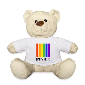Pride LGBT love wins, we are queer and proud - Teddy Bear - white - Front