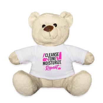 Cute Licensed Esthetician Skincare - Teddy Bear - white - Front