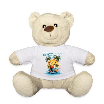 Summer Time Cocktail Beach Retreat - Teddy Bear - white - Front