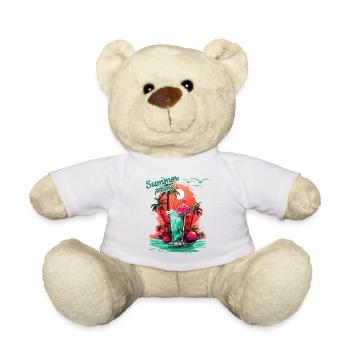 Summer Time Cocktail Beach Retreat - Teddy Bear - white - Front
