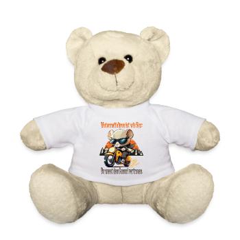 Motorrad Spruch- Motorradfahren ist wie Sex - Teddy - Weiß - Vorne