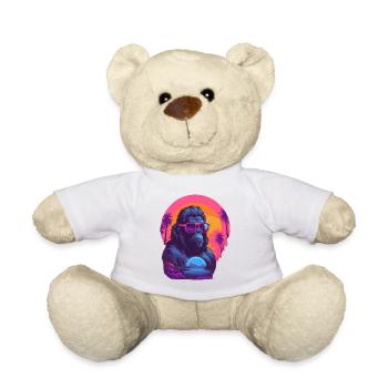 Synthwave gorilla wearing sunglasses - Teddy - Weiß - Vorne