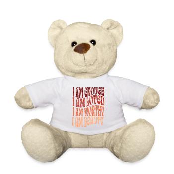 self-love affirmation for women - Teddy Bear - white - Front
