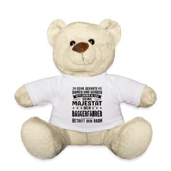 Baggerfahrer Geburtstag Baggerfahrer Sprüche - Teddy - Weiß - Vorne