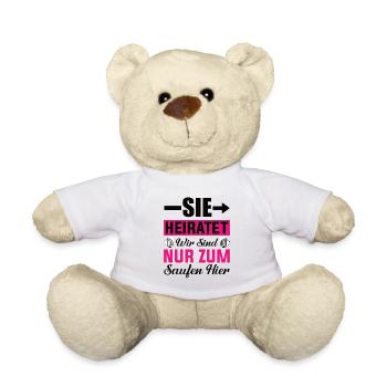Junggesellenabschied Frau - Teddy - Weiß - Vorne