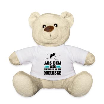 Nordsee Meer Möwe Möwen Urlaub Norden See Geschenk - Teddy - Weiß - Vorne