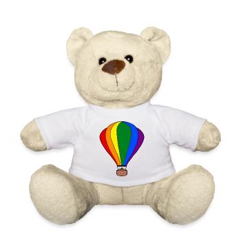Regenbogen-Ballon - Teddy - Weiß - Vorne
