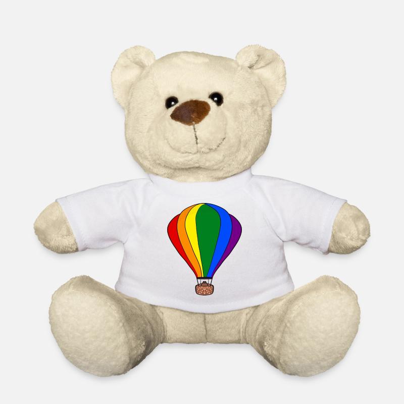 Regenbogen-Ballon - Teddy - Weiß