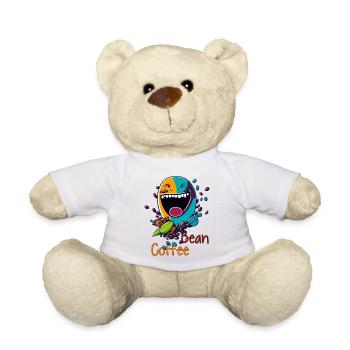 Lachende Kaffeebohne - Teddy - Weiß - Vorne