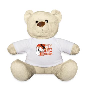 Feminist My Body My Choice - Teddy Bear - white - Front