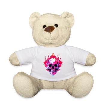 Crâne néon - Nounours - blanc - Devant