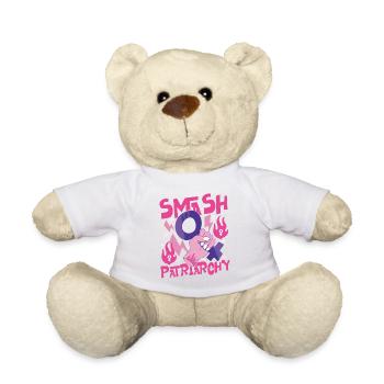 Feminist Smash Patriarchy - Teddy Bear - white - Front
