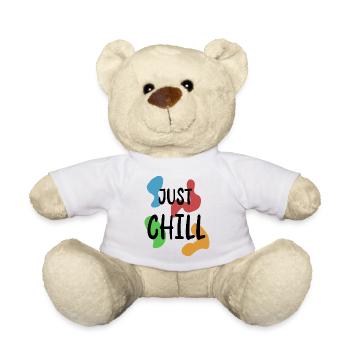 Just Chill - Teddy Bear - white - Front