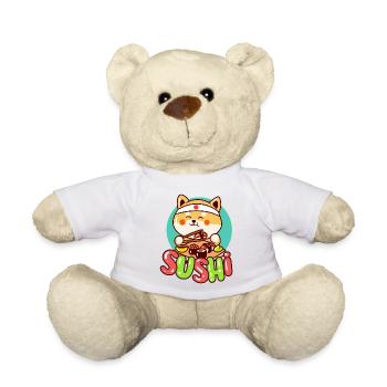 Shiba Inu Chien Sushi Japon Akita I Cadeau - Nounours - blanc - Devant