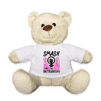 Feminist Smash Patriarchy - Teddy Bear - white - Front