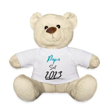 Papa seit 2023 - Teddy - Weiß - Vorne