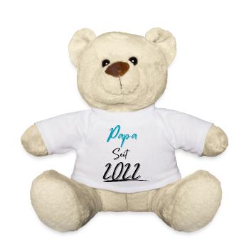Papa seit 2022 - Teddy - Weiß - Vorne