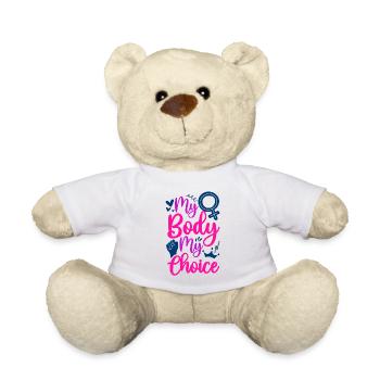 Feminist My Body My Choice - Teddy Bear - white - Front