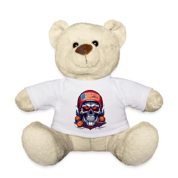 Crane American basketball player with Halloween glasses - Teddy Bear - white - Front