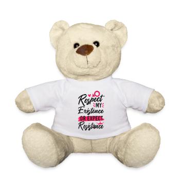 Feminist Respect My Existence Or - Teddy Bear - white - Front