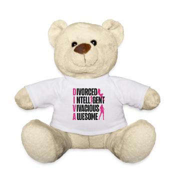 Happy Divorce Party Divorced - Teddy Bear - white - Front