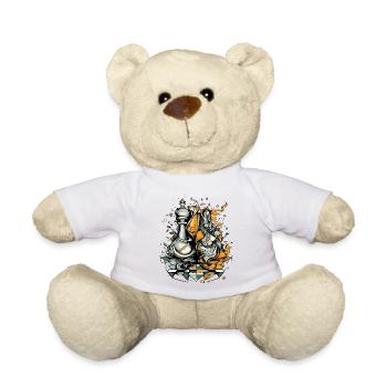 Abstract chess - Teddy Bear - white - Front