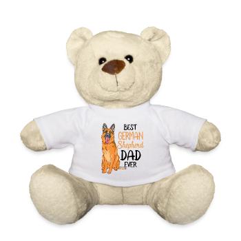 Best German Shepherd Dad Ever - Teddy Bear - white - Front