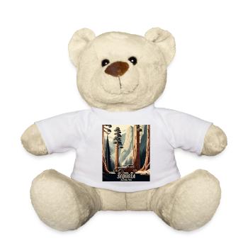 Vintage Sequoia Nationalpark Retro Roadtrip Kunst - Teddy - Weiß - Vorne