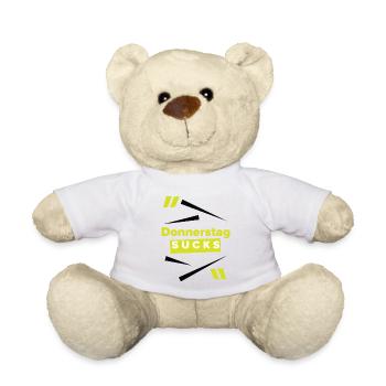 Donnerstag sucks oder Donnerstag ein Lieblingstag? - Teddy - Weiß - Vorne