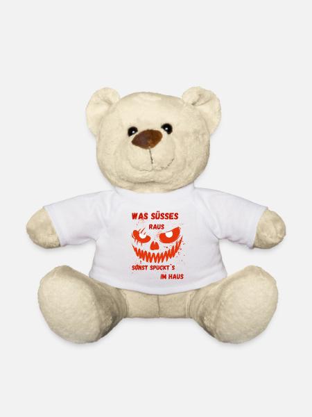 Was süsses raus sonst spuckt`s im Haus - Teddy - Weiß