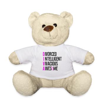Happy Divorce Party Divorced - Teddy Bear - white - Front
