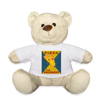Pizzamania présidentielle : Président de la pizza - Nounours - blanc - Devant