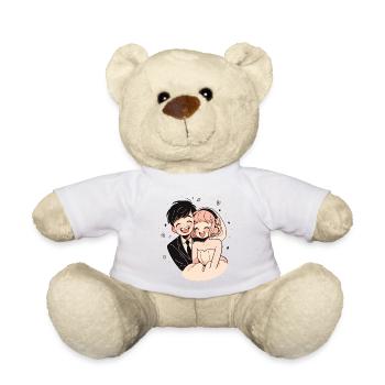 Mariage Mariage Aquarelle Anime Chibi - Nounours - blanc - Devant