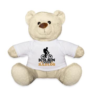 Ich Bin Selten Radlos Fahrrad Fahrradfahrer Männer - Teddy - Weiß - Vorne