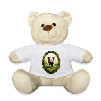 Lucky Pig - Teddy Bear - white - Front