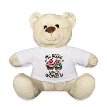 I'm here for the cupcakes - Teddy Bear - white - Front