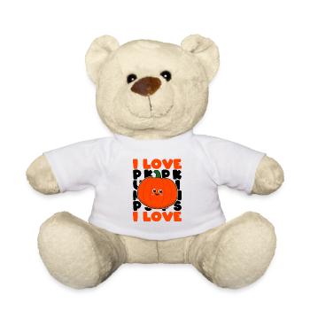 J’aime les citrouilles Cadeau de jardin d’Halloween - Nounours - blanc - Devant