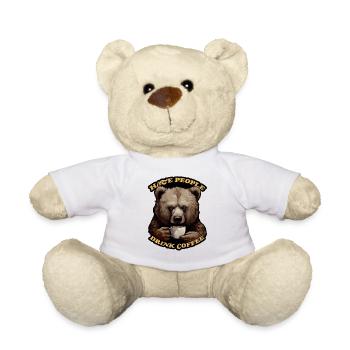 Détestez les gens et buvez du café - Nounours - blanc - Devant